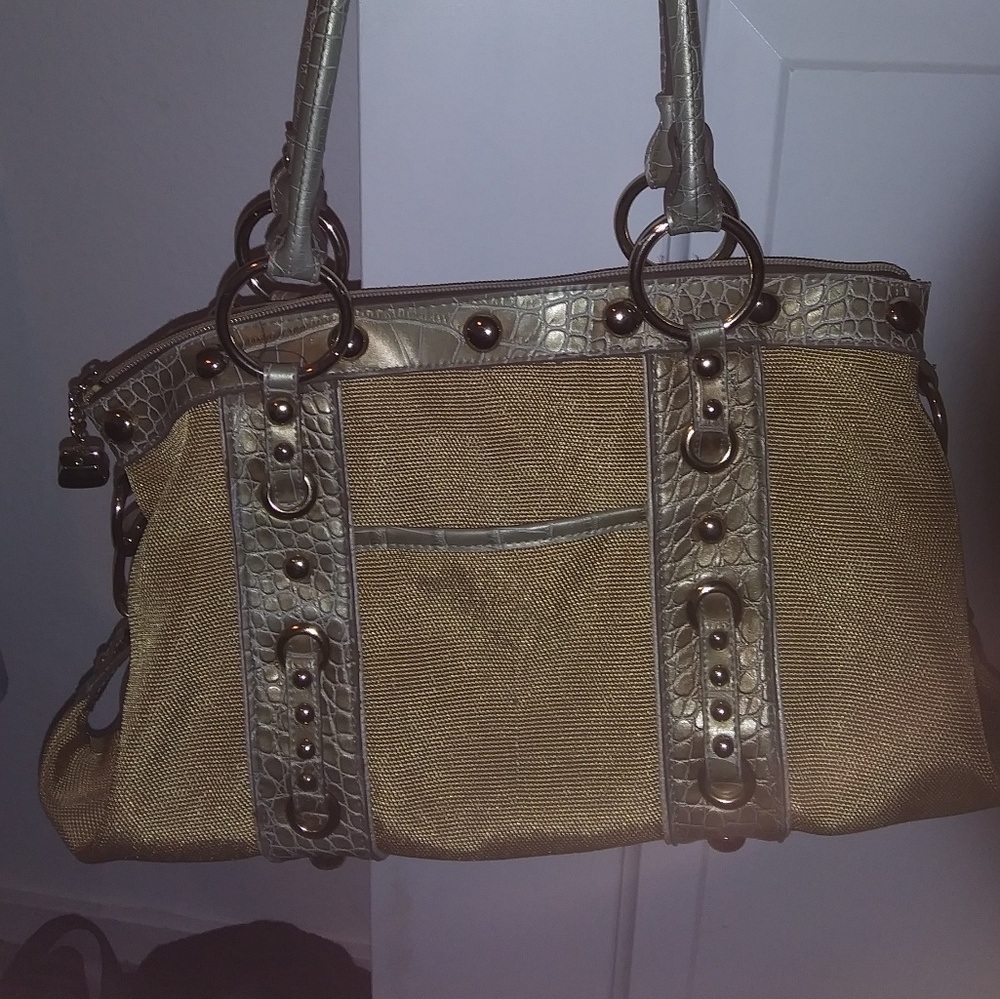 Gold Kathy Van Zeeland Shoulder Purse